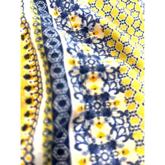 Bebop Womens Casual Mini Dress Sleeveless Multicolored Blue/Yellow Size XL - Picture 6 of 8